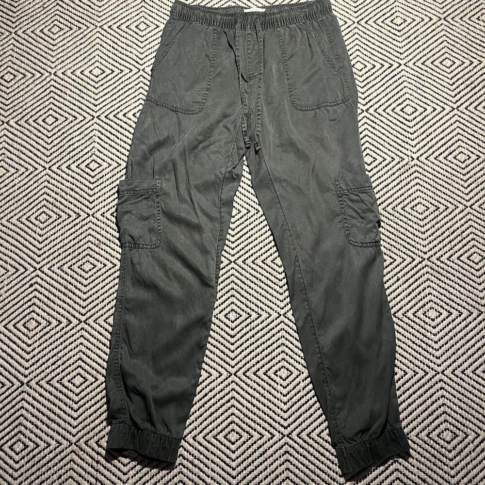 Women's Cargo Joggers Drawstring Elastic Waist  Pants 100% Lyocell C&C Cali Sm.